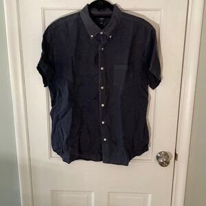 Navy Short Sleeve Button Down